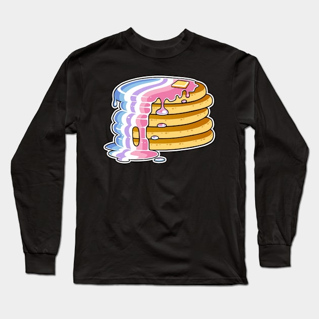 Bigender Pride Pancakes LGBT Long Sleeve T-Shirt by FlannMoriath